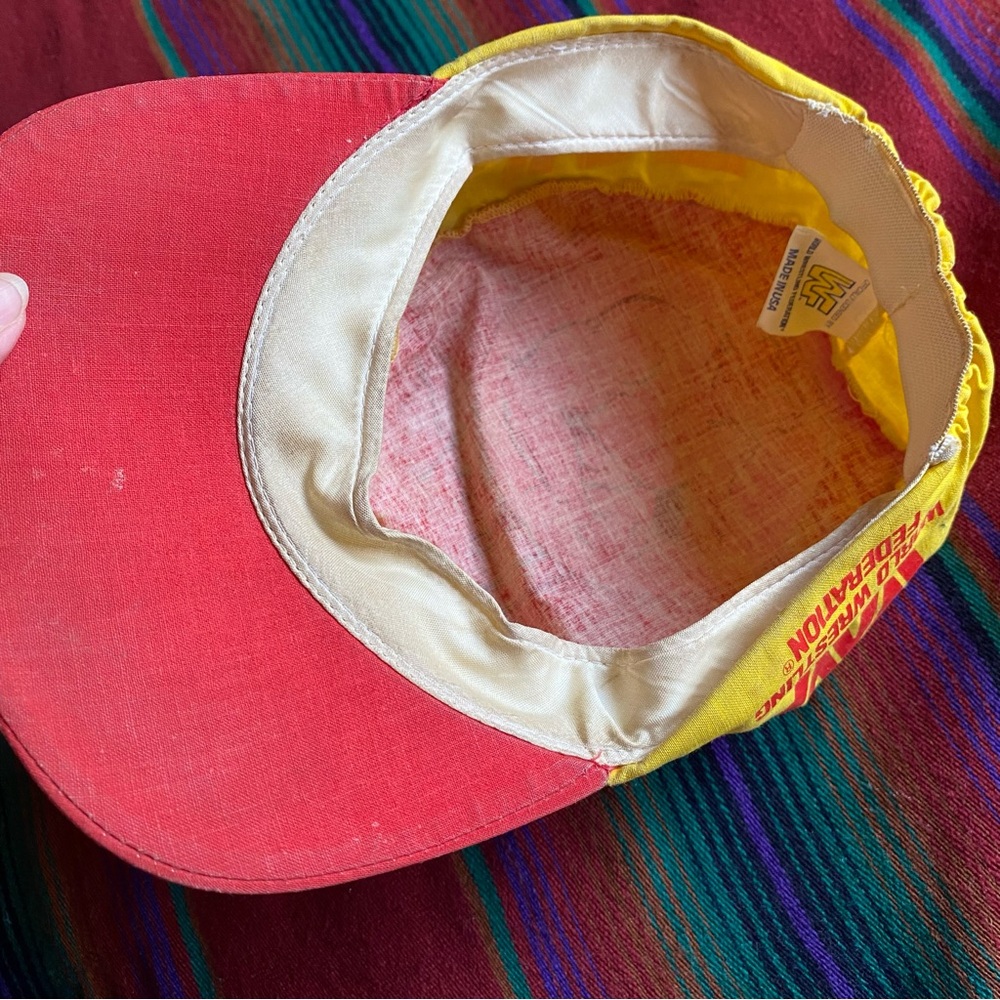 VTG 91’ WWF Hulk Hogan Hulkster Painters Cap hat. Elastic back. USA. 7.5”x 7” - Picture 14 of 14